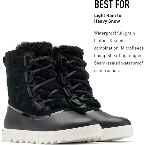 Sorel Womens Joan of Arctic Next Lite Boot  Black Sea Salt  Waterproof Leather amp Suede Snow Boots  Size 55Sorel Womens Joan of Arctic Next Lite Boot  Black Sea Salt  Waterproof Leather amp Suede Snow Boots  Size 55