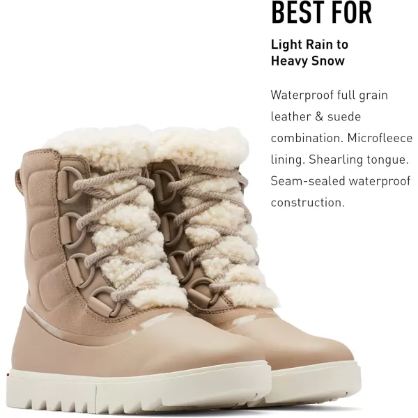 Sorel Womens Joan of Arctic Next Lite Boot  Omega Taupe Fawn  Waterproof Leather amp Suede Snow Boots  Size 5Sorel Womens Joan of Arctic Next Lite Boot  Omega Taupe Fawn  Waterproof Leather amp Suede Snow Boots  Size 5