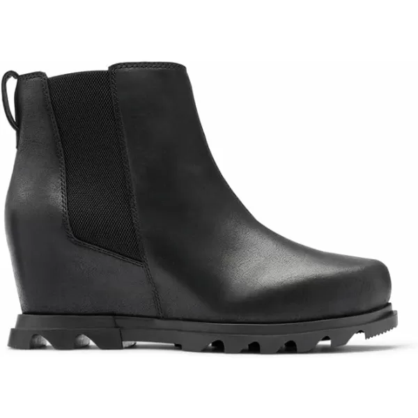 Sorel Womens Joan of Arctic Wedge III Chelsea Boot  Waterproof Leather Wedge BootsBlack Sea Salt