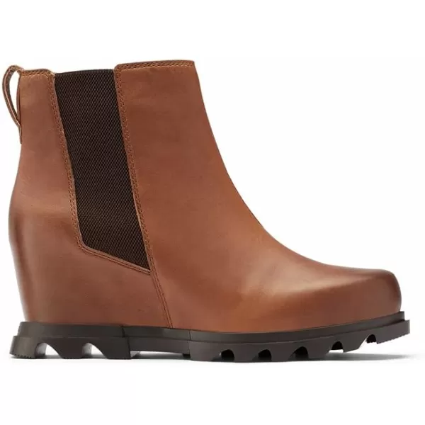 Sorel Womens Joan of Arctic Wedge III Chelsea Boot  Waterproof Leather Wedge BootsHazelnut Blackened Brown