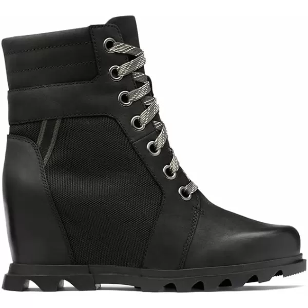 Sorel Womens Joan of Arctic Wedge III Lexie Boot  Waterproof Leather Wedge BootsBlack Jet