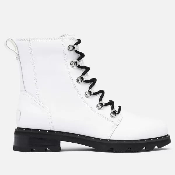 Sorel Womens Lennox Lace Rain Boot  Waterproof Leather BootsWhite