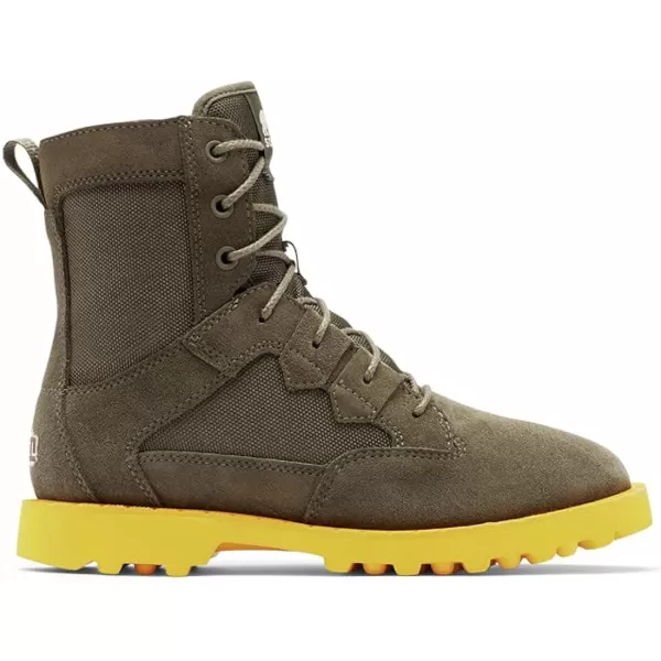 Sorel Womens OTM Caribou Boot  Waterproof Suede amp Nylon Snow BootsAlpine Tundra Cyber Yellow