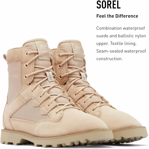 Sorel Womens OTM Caribou Boot  Waterproof Suede amp Nylon Snow BootsNatural Tan British Tan