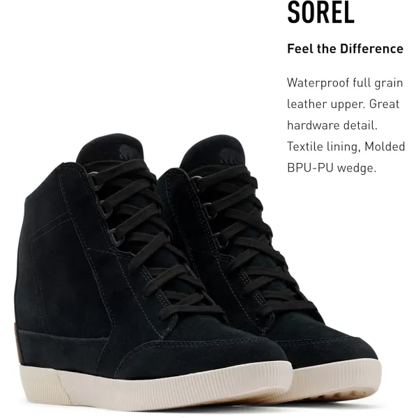 Sorel Womens Out N About Wedge BootsBlack Sea Salt