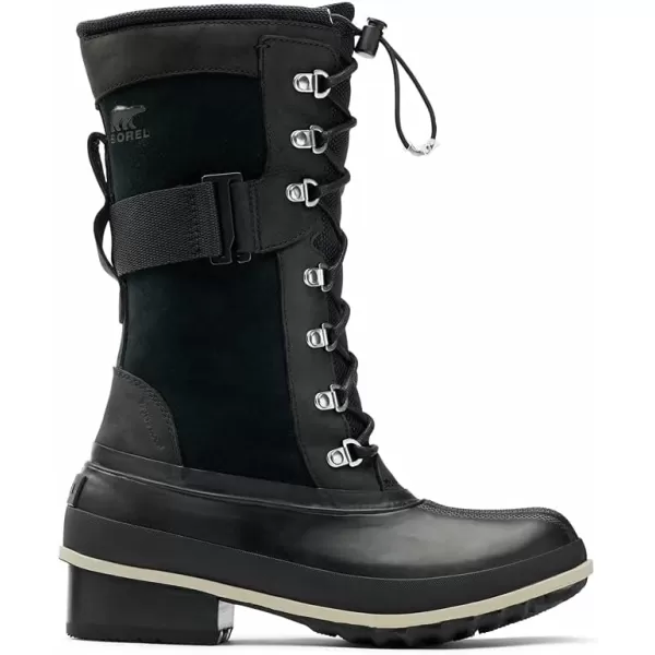 Sorel Womens Slimpack III Tall Boot  Waterproof Leather Winter BootsBlack Ancient Fossil