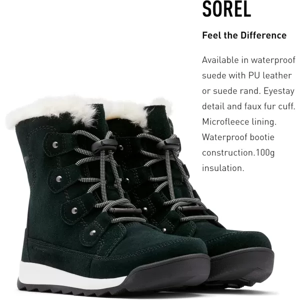 Sorel Young Whitney II Joan Lace Boot  Waterproof Winter BootsBlack Fawn