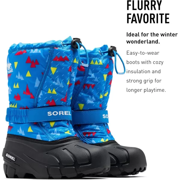 Sorel Youth Boys Flurry Print BootsHyper Blue Black