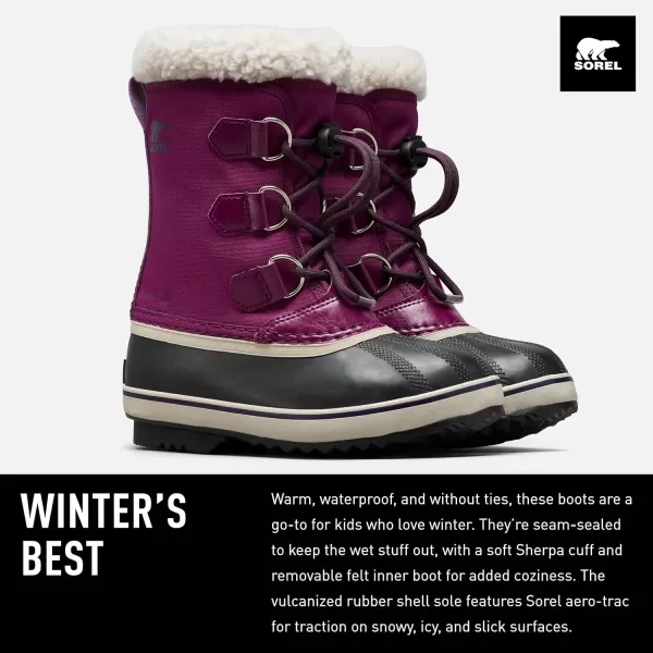 Sorel Youth Unisex Yoot PAC Nylon Waterproof BootsWild Iris Dark Plum