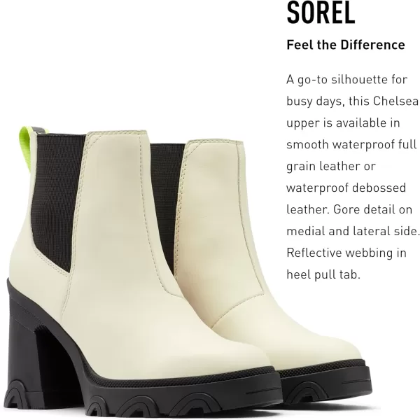 Sorel womens Brex Heel ChelseaChalk Black