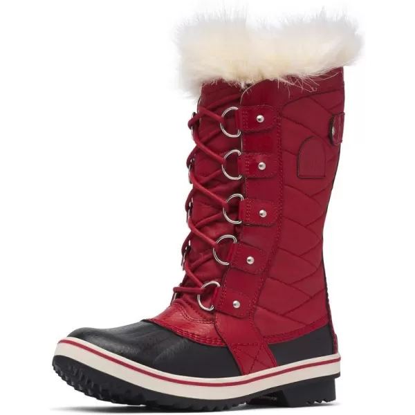 SOREL  Womens Tofino II Waterproof Insulated Winter Boot with Faux Fur CuffRed Dahlia