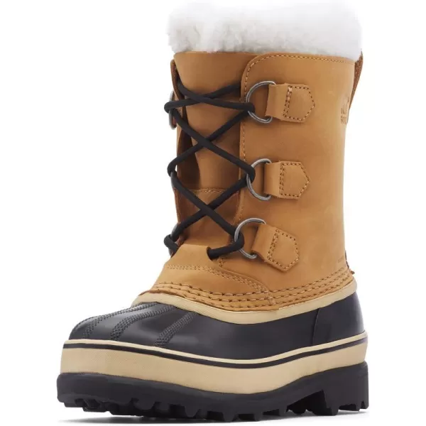 SOREL  Youth Caribou Waterproof Winter Boot for Kids with Fur Snow CuffBuff