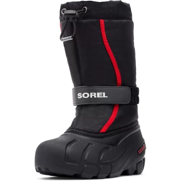 SOREL  Youth Flurry Winter Snow Boots for KidsBlack Bright Red