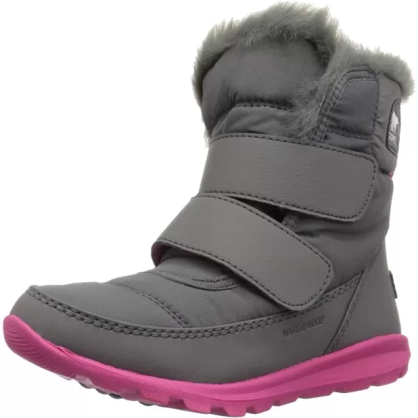 SOREL  Youth Whitney Strap Waterproof Insulated Winter Boot for KidsQuarry Ultra Pink