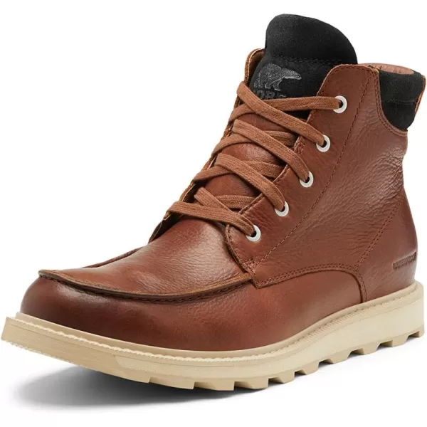 SOREL Mens Madson ll Moc Toe Waterproof BootBrown Gaucho Tan X Oatmeal