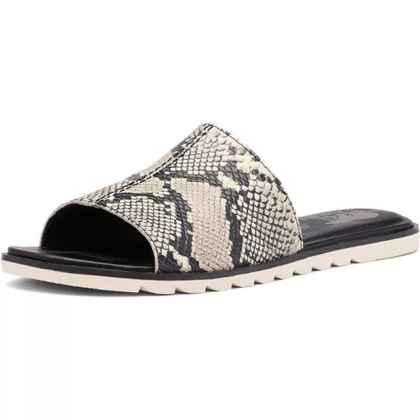 Sorel Ella II Block Slide Sandals for Women  Black SnakeBlack Snake