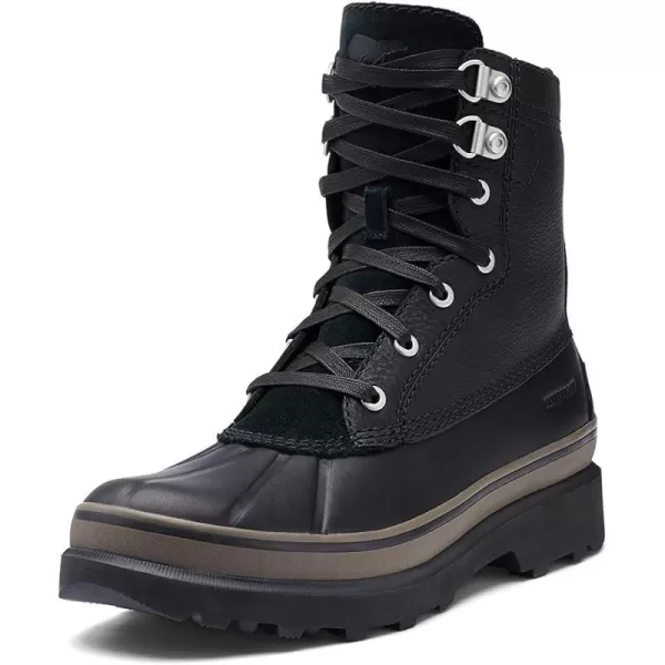 Sorel Mens Caribou Storm WP Boot  Rain and Wind  Waterproof  BuffBlack Mud