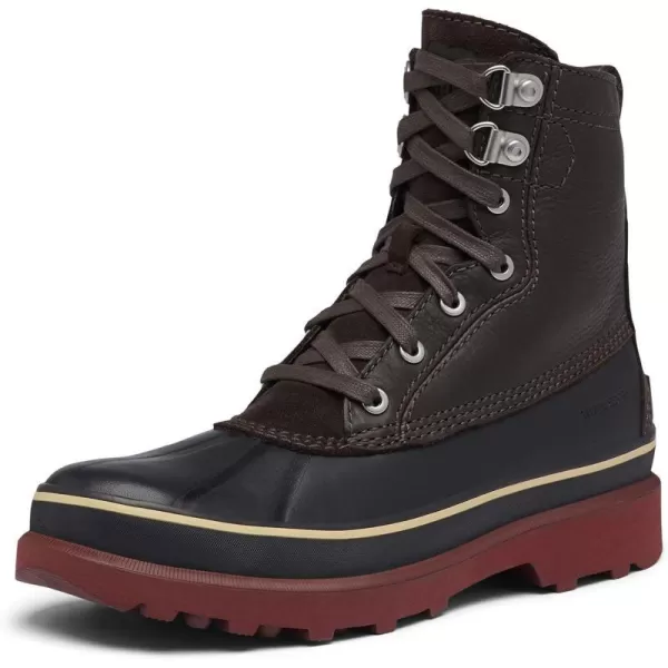 Sorel Mens Caribou Storm WP Boot  Rain and Wind  Waterproof  BuffBlackened Brown