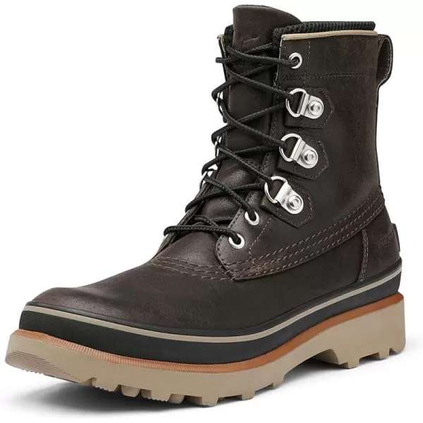 Sorel Mens Caribou Street Boot  Waterproof Leather Rain BootBlackened Brown Black