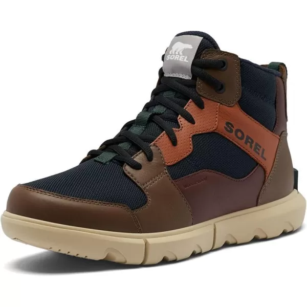 Sorel Mens Explorer Sneaker Mid Waterproof ShoeAbyss Oatmeal