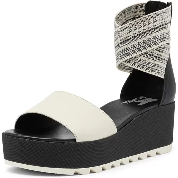 Sorel Womens Cameron Flatform Ankle Strap Sandal  BlackBlack