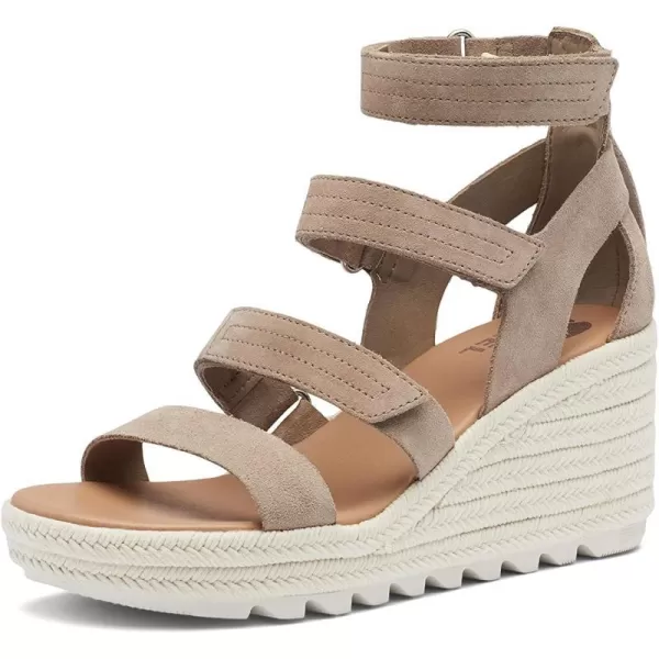 Sorel Womens Cameron Wedge Multistrap SandalsOmega Taupe Sea Salt