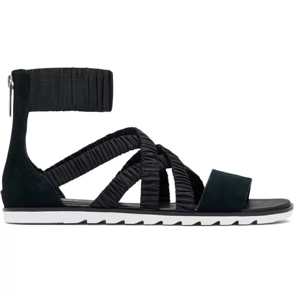 Sorel Womens Ella II Ankle Strap SandalsBlack Sea Salt