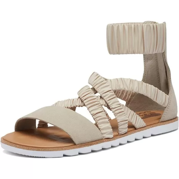 Sorel Womens Ella II Ankle Strap SandalsSoft Taupe White