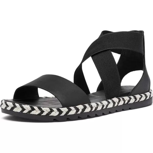 Sorel Womens Ella II Sandal  Black SnakeBlack 2