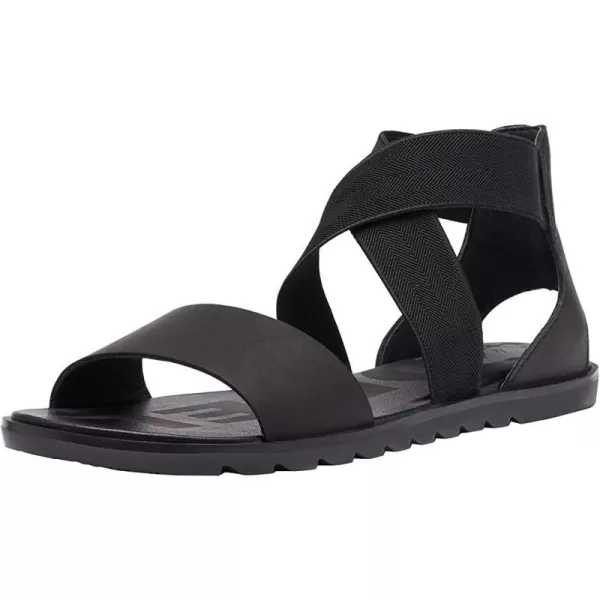 Sorel Womens Ella II Sandal  Black SnakeBlack