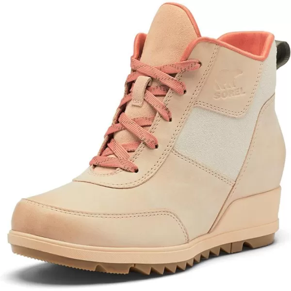 Sorel Womens Evie Sport Lace Bootie  Waterproof Suede amp Leather  Wedge Ankle Sneaker  BootiesNova Sand Gum 2