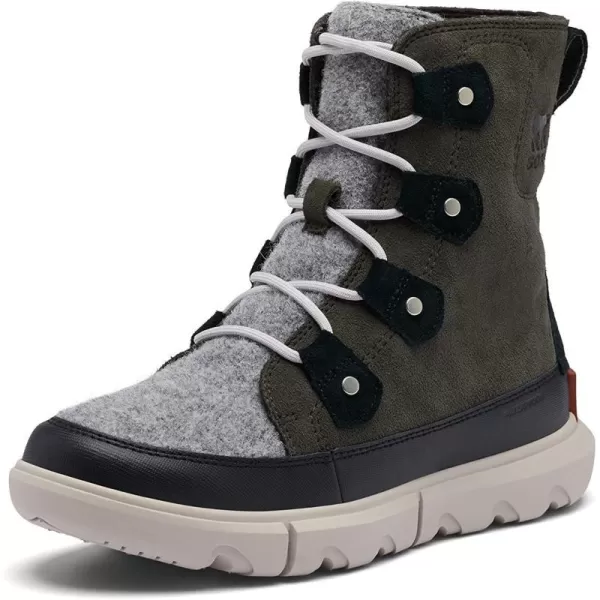 Sorel Womens Explorer II Joan Faux Fur Boot  Waterproof Suede BootsJet Vapor