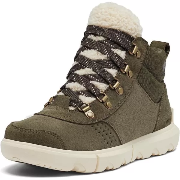 Sorel Womens Explorer Next Hiker Waterproof BootsStone Green Bleached Ceramic