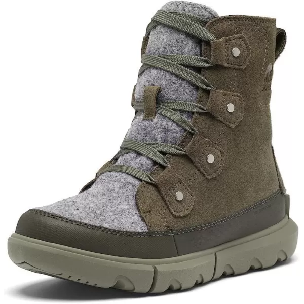 Sorel Womens Explorer Next Joan Waterproof BootsStone Green Alpine Tundra