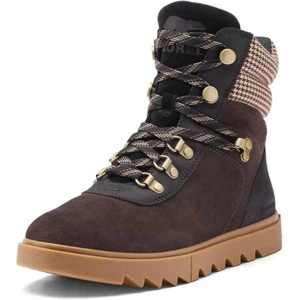 Sorel Womens Joan of Arctic Next Lite Hiker Boot  Waterproof Leather amp Suede Winter BootsBlackened Brown Black