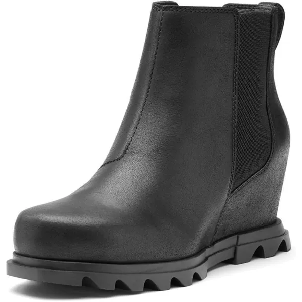 Sorel Womens Joan of Arctic Wedge III Chelsea Boot  Waterproof Leather Wedge BootsBlack Sea Salt