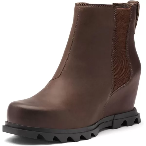 Sorel Womens Joan of Arctic Wedge III Chelsea Boot  Waterproof Leather Wedge BootsBlackened Brown Black