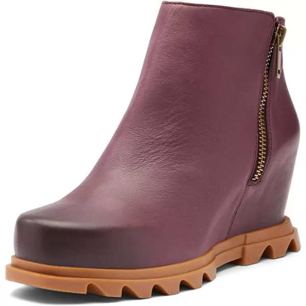 Sorel Womens Joan of Arctic Wedge III Zip Boot  Waterproof Leather Wedge BootsIce Wine Gum 2