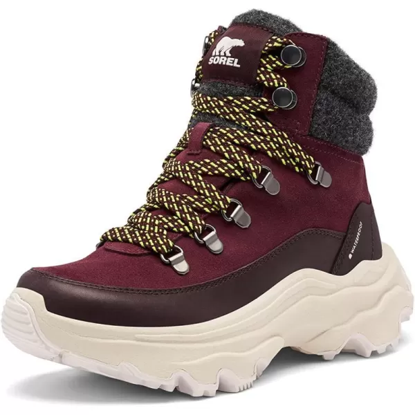 Sorel Womens Kinetic Breakthru Conquest Waterproof BootNew Cinder Bloodstone