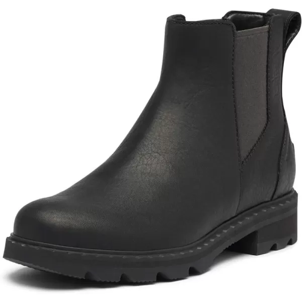 Sorel Womens Lennox Chelsea Rain Boot  Waterproof Leather BootsBlack