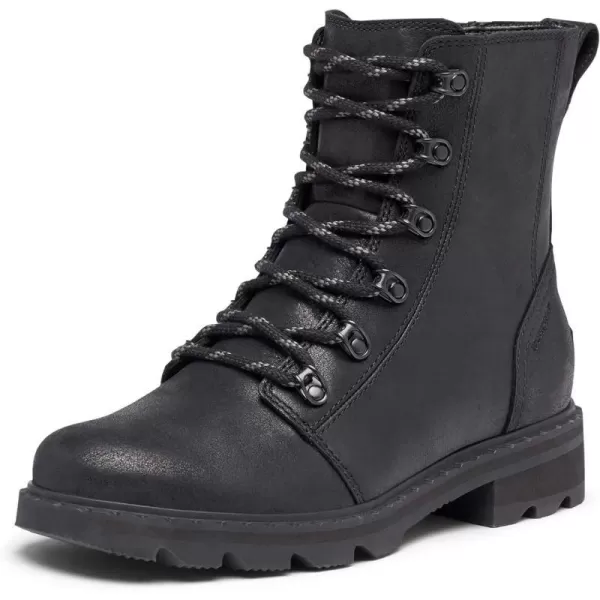 Sorel Womens Lennox Lace Rain Boot  Waterproof Leather BootsBlack