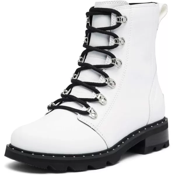 Sorel Womens Lennox Lace Rain Boot  Waterproof Leather BootsWhite