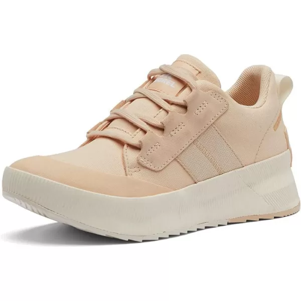 Sorel Womens Out N About III Low Sneaker Canvas ShoesWhite Peach Chalk