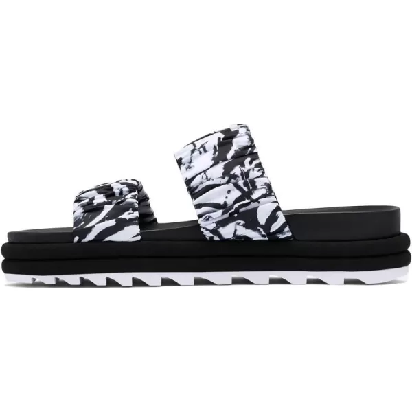 Sorel Womens Roaming Two Strap Slide SandalsBlackWhite