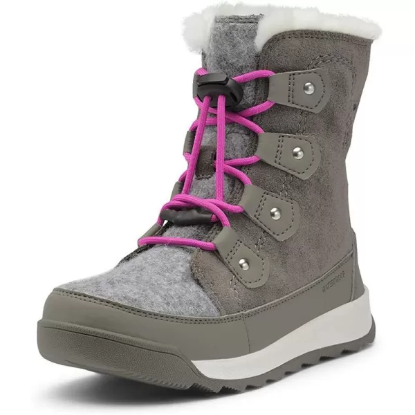 Sorel Young Whitney II Joan Lace Boot  Waterproof Winter BootsQuarry Bright Lavender