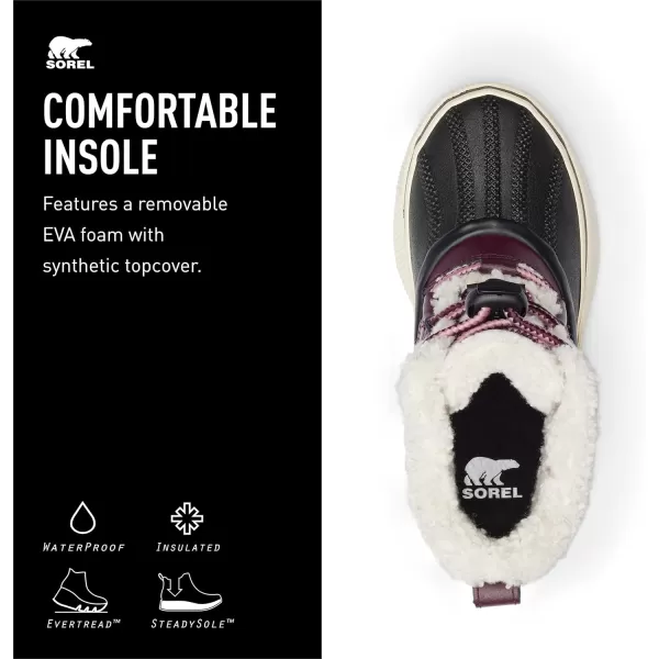 imageSOREL Childrens Out N About lV Chillz Waterproof BootEpic PlumBlack