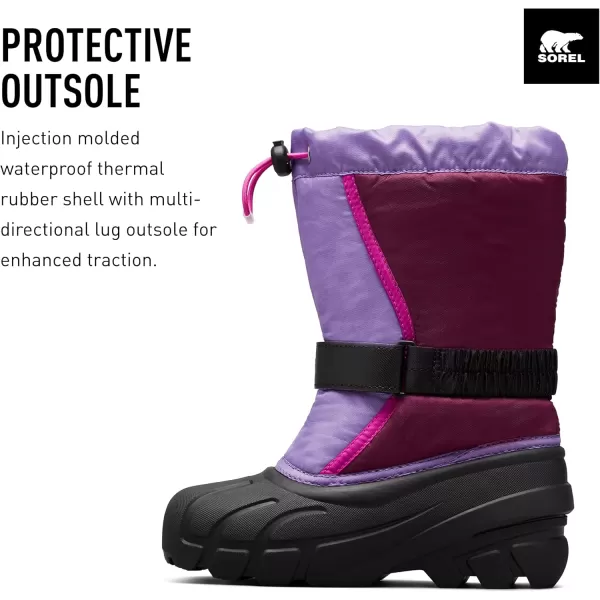 imageSorel UnisexChild Flurry BootPurple DahliaPaisley Purple