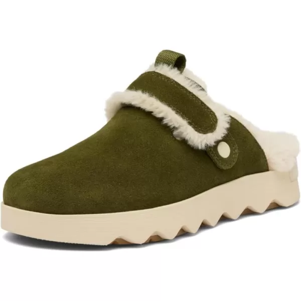 imageSOREL Womens VIIBE Suede Cozy ClogUtility GreenCeramic