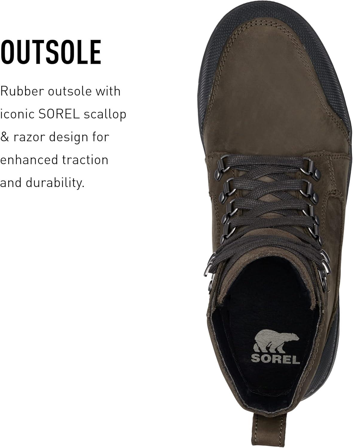 sorel men's ankeny ii mid 100g waterproof winter boots