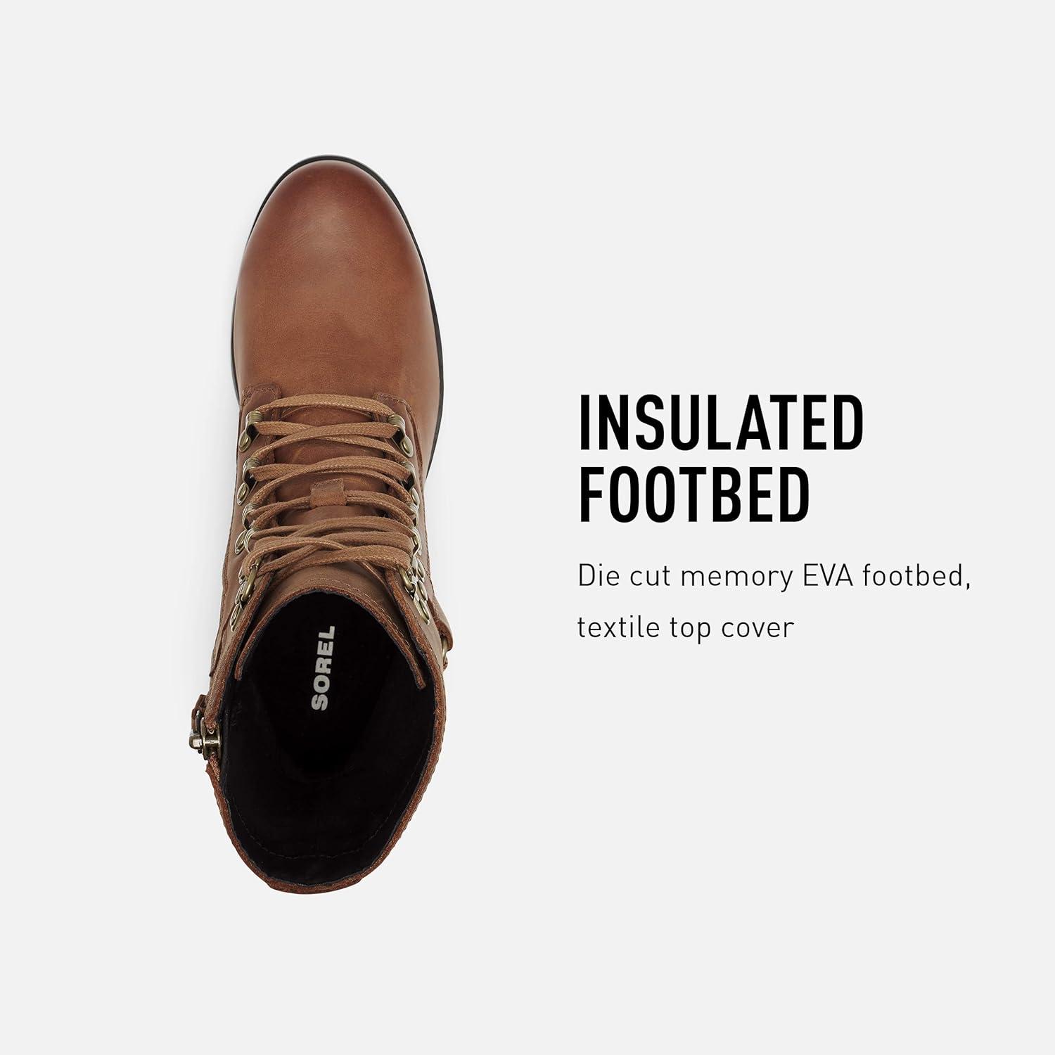 sorel emelie chelsea velvet tan